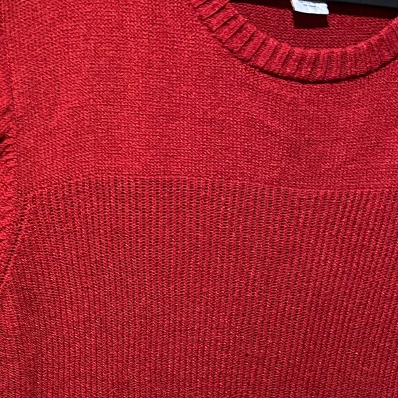 Delta Burke Collection Red Ribbed Knit Tunic Sweater - Picture 7 of 14